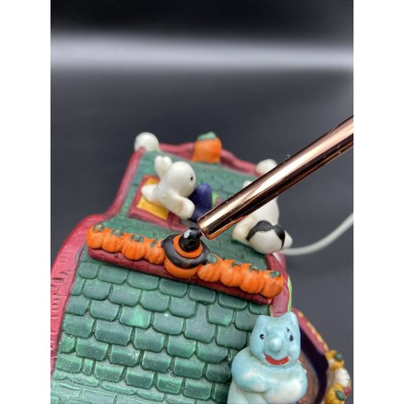 Halloween Harvest Spooky Lighted Porcelain House Haunted Theater - Picture 11 of 14